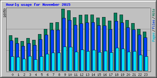 Hourly usage for November 2015